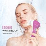 COSLUS Facial Cleansing Brush Silicone Face Scrubber: 7 in 1 FBS-D Electric Exfoliating Rotating Massage Device Waterproof Deep Cleaning Exfoliation Spa Machine - Electronic Skin Care Wash System