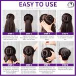 Teenitor Hair Bun Maker for Kids Girls - Hair Donuts, Ballet Bun in 4 Sizes, Light Brown