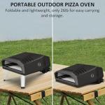 12" Pizza Oven, BOINN Pizza Oven Outdoor with Folding Design, Portable Outdoor Propane Gas Oven with Integrated Thermometer for Backyard, Camping, Picnic