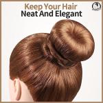 Teenitor Hair Bun Maker for Kids Girls - Hair Donuts, Ballet Bun in 4 Sizes, Light Brown