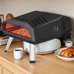 12" Pizza Oven, BOINN Pizza Oven Outdoor with Folding Design, Portable Outdoor Propane Gas Oven with Integrated Thermometer for Backyard, Camping, Picnic