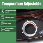 Artestia Electric Fondue Pot Chocolate & Cheese Warmer – Adjustable Temperature Electric Melting Set for Fondue, Dipping & Entertaining – Ideal for Party, Family Nights, Desserts & Savory Cheese Dips
