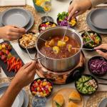 Artestia Electric Fondue Pot Chocolate & Cheese Warmer – Adjustable Temperature Electric Melting Set for Fondue, Dipping & Entertaining – Ideal for Party, Family Nights, Desserts & Savory Cheese Dips