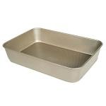 Glad Baking Pan Nonstick - Oblong Metal Dish for Cake and Lasagna - Heavy Duty Carbon Steel Bakeware, Large