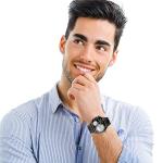 Men's Dual Time Zone Big Dial Quartz Watch