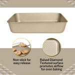 Glad Baking Pan Nonstick - Oblong Metal Dish for Cake and Lasagna - Heavy Duty Carbon Steel Bakeware, Large