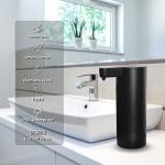 Automatic Soap Dispenser, Auto Touchless Hand Soap Dispenser Black, IPX5 Waterproof Sanitizer Dispenser for Bathroom Countertop, 9oz/270ML (Battery Type)