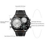 Men's Dual Time Zone Big Dial Quartz Watch