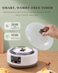36 Hour Yogurt Maker, Automatic Digital Yoghurt Maker with Constant Temperature Control and Timer, Multifunctional Probiotic Yogurt Machine for Home Cheese, Fruit Wine (With 4 Glass Jars 42 Ozs)