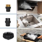 SMAYDA Handheld Steam Cleaner Portable High-pressure Steam Cleaner with 3 Brushes and 1 Glass Scraper Quickly Generates High-temperature Steam to Deeply Clean Kitchens and Car Seats