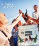 ecozy Portable Ice Maker Countertop, 9 Cubes Ready in 6 Mins, 26 lbs in 24 Hours, Self-Cleaning Machine with Ice Bags/Standing Ice Scoop/Ice Basket for Kitchen Office Bar Party, Aqua