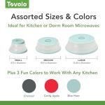 Tovolo Microwave Splatter Cover for Food, Medium (Charcoal) - Collapsible & Vented Silicone Splatter Guard Lid - Microwave Plate & Dish Cover with Handle - BPA-Free Kitchen Gadget for Meal Prep