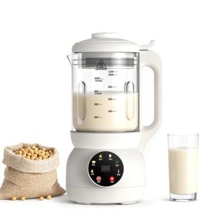 7-in-1 Automatic Nut Milk Maker, 40oz Soymilk Maker, 12 Blades, 12-Hour Timer/Auto Clean/Keep Warm/Boil/Low Noise, Make Homemade Almond, Oat, Soy, Coconut and Non-Dairy Beverages (White)