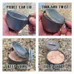 P-38 Can Opener & P-51 Can Opener with Chains, US Shelby, Stainless Steel openers Stamped with US Shelby Co.