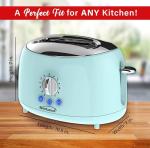 Brentwood Appliances Cool-Touch 2-Slice Retro Toaster with Extra-Wide Slots (Blue)