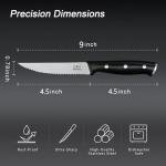 WANGMAZI Premium Steak Knife Set,High-carbon Stainless Steel Forged, Triple Rivets Sharp Steak Knives Set of 4,Hundreds of Years of Brand(4.5inch,Black Pro)