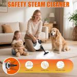 Handheld Steam Cleaner for Home - Pressurized Handheld Steamer for Cleaning with High Pressure, Chemical-Free Multi-Purpose Portable Deep Steam Cleaner for Cleaning Windows, Couch(White)