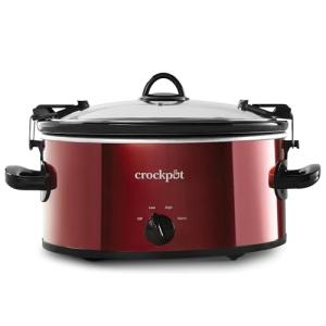 Crock-Pot 6-Quart Cook & Carry Oval Manual Portable Slow Cooker, Red - SCCPVL600-R