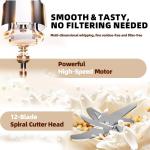 7-in-1 Automatic Nut Milk Maker, 40oz Soymilk Maker, 12 Blades, 12-Hour Timer/Auto Clean/Keep Warm/Boil/Low Noise, Make Homemade Almond, Oat, Soy, Coconut and Non-Dairy Beverages (White)