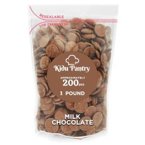 Kidu Pantry Melting Chocolate Wafers Bulk In Resealable Bag (Milk, 1 Pound)