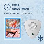 Chest Freezer 3.5 Cu.Ft Small Deep Freezer Top Door Mini Freezer with Removable Basket, Low Noise, 7 Adjustable Temperature and Energy Saving Perfect for Home Garage Basement Dorm or Apartment