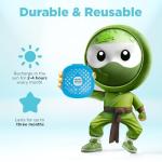 Trash Ninja Trash Can Deodorizer – Stick-On Air Freshener with Activated Charcoal and Fresh Ocean Scent for Kitchen, Bathroom, Fridge, Dumpster, and Trash Compactor Smell Removal