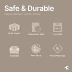 Bakken Swiss Cookie Sheet 3 Piece Set - Non-Stick, Stackable Baking Pans, White marble Deluxe Ceramic Coating – Dishwasher Safe - for Home Baking