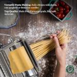 Fante’s Double Cutter Classic Pasta Maker, Hand-Crank Noodle Press with Adjustable Thickness Settings for Fresh Homemade Pasta, Dumplings