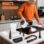 Handheld Steam Cleaner for Home - Pressurized Handheld Steamer for Cleaning with High Pressure, Chemical-Free Multi-Purpose Portable Deep Steam Cleaner for Cleaning Windows, Couch(White)