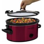 Crock-Pot 6-Quart Cook & Carry Oval Manual Portable Slow Cooker, Red - SCCPVL600-R