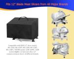 Meat Slicer Dust Cover for 12" Commercial Slicers, Compatible with KWS, VEVOR, LEM, and All Table Top Electric Slicer with 12 inch Blade - 24"L x 20"W x 20"H, XL
