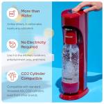 Drinkmate OmniFizz Sparkling Water and Soda Maker, Carbonates Any Drink, ULTIMATE BUNDLE - Includes three 60L CO2 Cylinders, Two Carbonation Bottles, and Fizz Infuser (Royal Red)