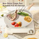 Bobikuke 8 inch Crepe Pan, Nonstick Pan for Crepes Omelette Tortillas, Dosa Tawa Tortilla Pan, Griddle Pancake Pan for Roti Indian, Induction Compatible