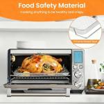 Air Fryer Basket for Breville Smart Oven Air Fryer Pro, 3PCS Steel Mesh Dehydrate Baking Microwave Oven Baskets Accessories Tray for Basket BOV900 and BOV950 Toaster (16.5"D x 11.8"W x 1.8"H)