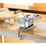 Fante’s Double Cutter Classic Pasta Maker, Hand-Crank Noodle Press with Adjustable Thickness Settings for Fresh Homemade Pasta, Dumplings