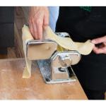 Fante’s Double Cutter Classic Pasta Maker, Hand-Crank Noodle Press with Adjustable Thickness Settings for Fresh Homemade Pasta, Dumplings