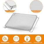 Air Fryer Basket for Breville Smart Oven Air Fryer Pro, 3PCS Steel Mesh Dehydrate Baking Microwave Oven Baskets Accessories Tray for Basket BOV900 and BOV950 Toaster (16.5"D x 11.8"W x 1.8"H)