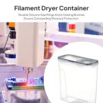 Generic 3D Printer Filament Dryer Box Food Canister 4L Multifunctional Keeping Filament Dry Grain Storage Box Cereal Barrel for 1kg Filament Pantry, Black no Holder