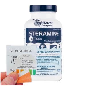 Steramine Sanitizer Tablets with Test Strips - 150 Count
