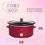 Paris Hilton 6-Quart Manual Slow Cooker, Berry