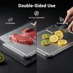 Cosmos Wave Stainless Steel Cutting Board with Sharpeners