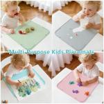 Silicone Kids Placemats with Teething Edge Bumper