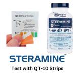 Steramine Sanitizer Tablets with Test Strips - 150 Count