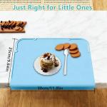 Silicone Kids Placemats with Teething Edge Bumper