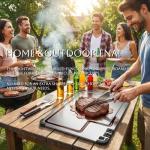 Cosmos Wave Stainless Steel Cutting Board with Sharpeners