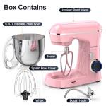 6.2L Tilt-Head Electric Stand Mixer, Pink