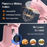 6.2L Tilt-Head Electric Stand Mixer, Pink