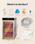 18-Tray Food Dehydrator with Dual Fans and Timer