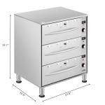 KoolMore Stainless Steel Three-Drawer Warming Drawer