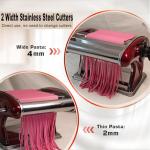 Stainless Steel Manual Pasta Maker with Dual Blades